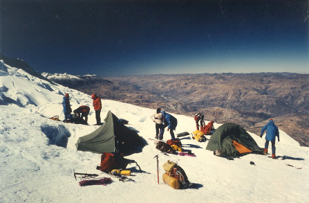 camp d'altitude au Huascaran
